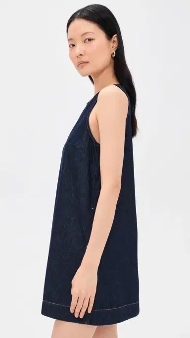 Madewell Denim Mini Shift Dress Rinse Wash | Thumbnail 4