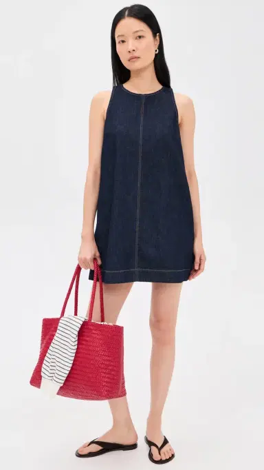 Madewell Denim Mini Shift Dress Rinse Wash | Thumbnail 5