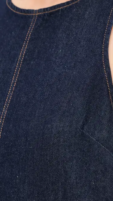 Madewell Denim Mini Shift Dress Rinse Wash | Thumbnail 6