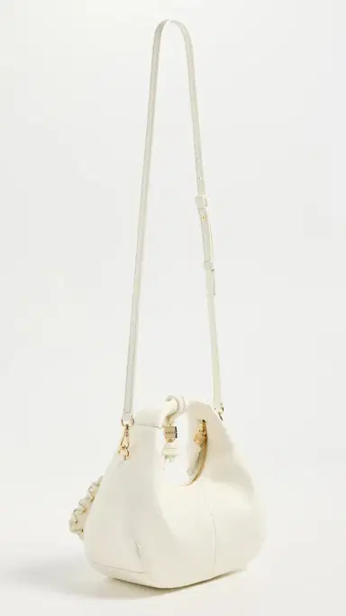 GANNI Mini Grained Hobo Bag Egret One Size | Thumbnail 4 GANNI Mini Grained Hobo Bag Egret One Size | Thumbnail 4