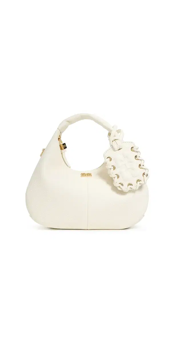 Mini Grained Hobo Bag Egret One Size