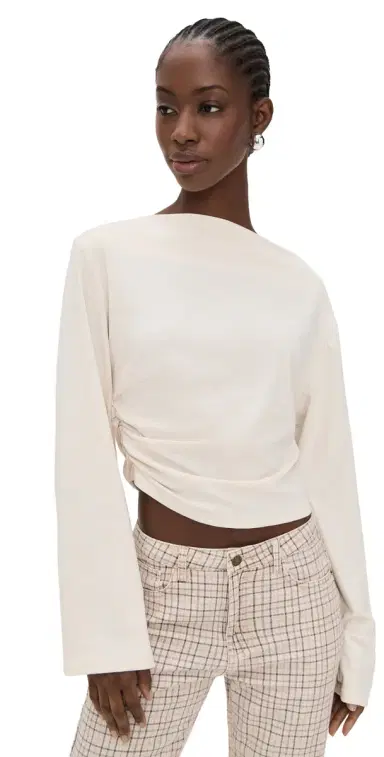 LIONESS Tidal Long Sleeve Tee Ivory L | Thumbnail 1 LIONESS Tidal Long Sleeve Tee Ivory L | Thumbnail 1
