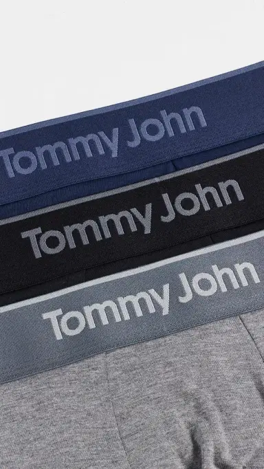 Tommy John econd kin 6 Boxer Briefs 3 Pack Black/MedHeatherGrey/DressBlue | Thumbnail 4