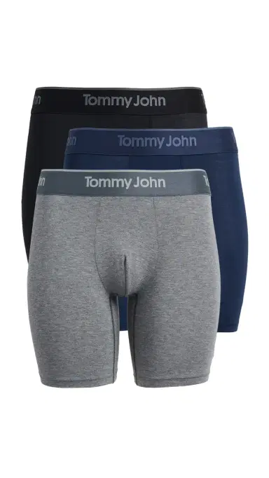Tommy John econd kin 6 Boxer Briefs 3 Pack Black/MedHeatherGrey/DressBlue | Thumbnail 5