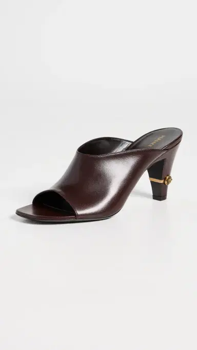 Versace T.80 Lamb Leather Mules 1NM1J Moka Gold '82 | Thumbnail 2