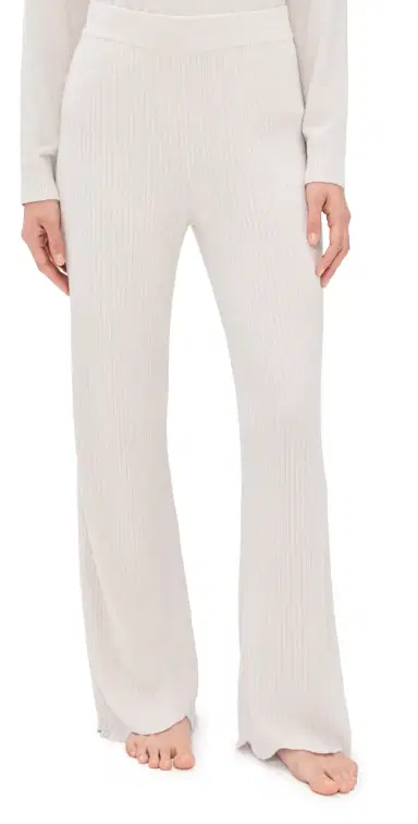 Barefoot Dreams CozyChic Ultra ite Ribbed Scallop Pants Sand Dune | Thumbnail 1 Barefoot Dreams CozyChic Ultra ite Ribbed Scallop Pants Sand Dune | Thumbnail 1