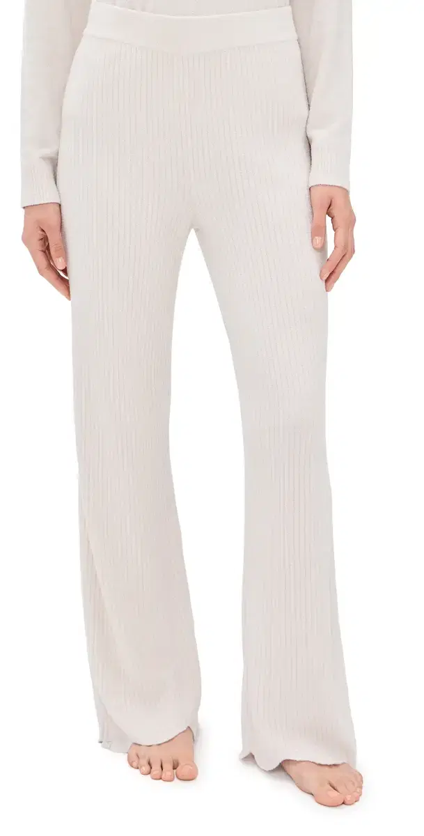 Barefoot Dreams CozyChic Ultra ite Ribbed Scallop Pants Sand Dune