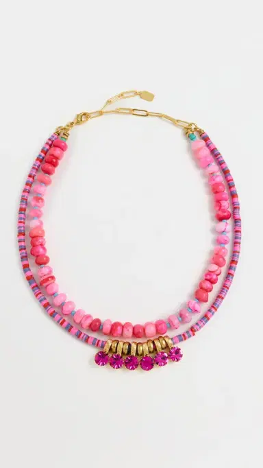 Elizabeth Cole Pinklora Necklace | Thumbnail 2 Elizabeth Cole Pinklora Necklace | Thumbnail 2