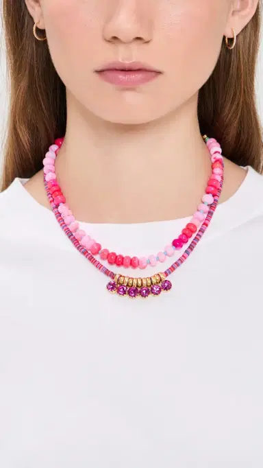 Elizabeth Cole Pinklora Necklace | Thumbnail 3 Elizabeth Cole Pinklora Necklace | Thumbnail 3
