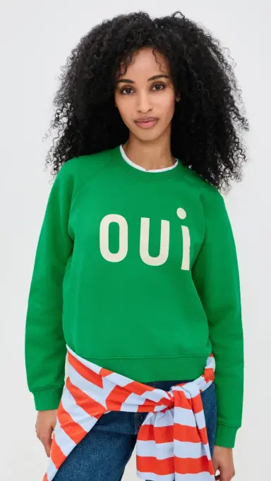 Clare V. Le Court Sweatshirt Green | Thumbnail 2