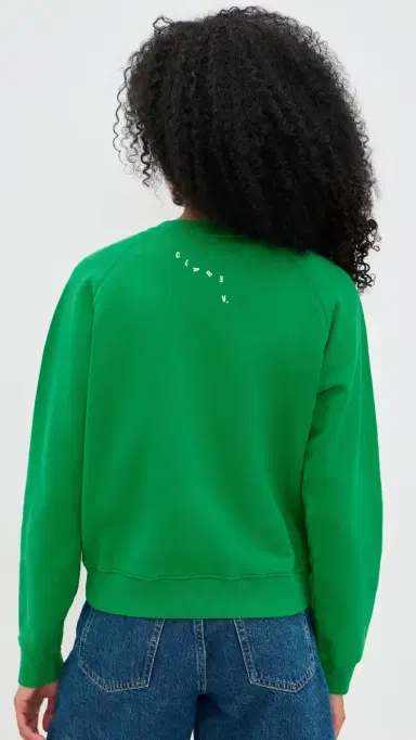 Clare V. Le Court Sweatshirt Green | Thumbnail 3