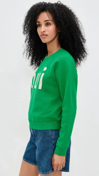 Clare V. Le Court Sweatshirt Green | Thumbnail 4
