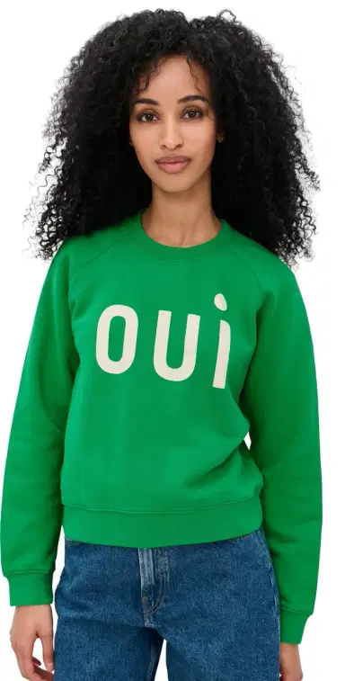 Clare V. Le Court Sweatshirt Green | Thumbnail 1