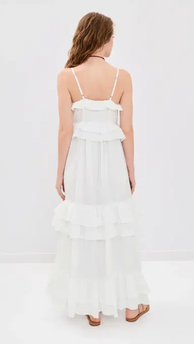 Show Me Your Mumu Freya Maxi Dress White Voile | Thumbnail 3