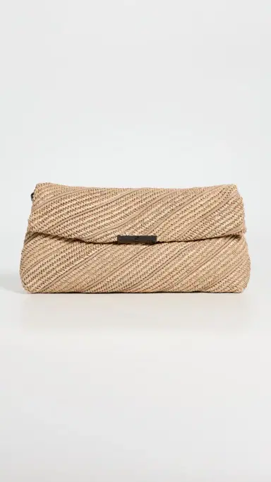Think Royln Embrace Clutch Beige Luxe/Raffia | Thumbnail 2 Think Royln Embrace Clutch Beige Luxe/Raffia | Thumbnail 2