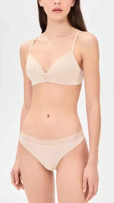 Stripe & Stare Zigzag Lace Thong 4-Pack Sand | Thumbnail 5