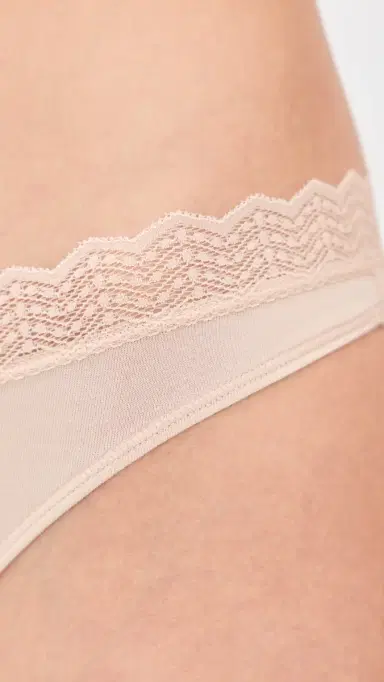 Stripe & Stare Zigzag Lace Thong 4-Pack Sand | Thumbnail 6