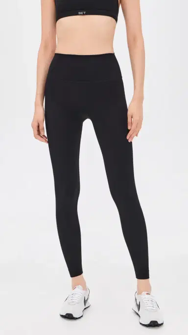 SET Sportbody Sporty High Rise Full Leggings Onyx | Thumbnail 2