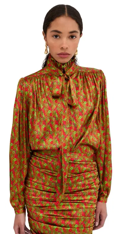 FRANÇOISE Maria Silk Blouse Floral Red 40 | Thumbnail 1 FRANÇOISE Maria Silk Blouse Floral Red 40 | Thumbnail 1