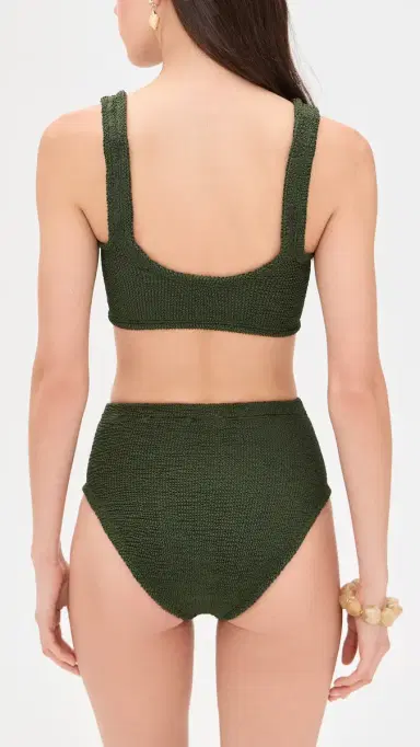 Hunza G Nadine Bikini Set Metallic Khaki One Size | Thumbnail 3