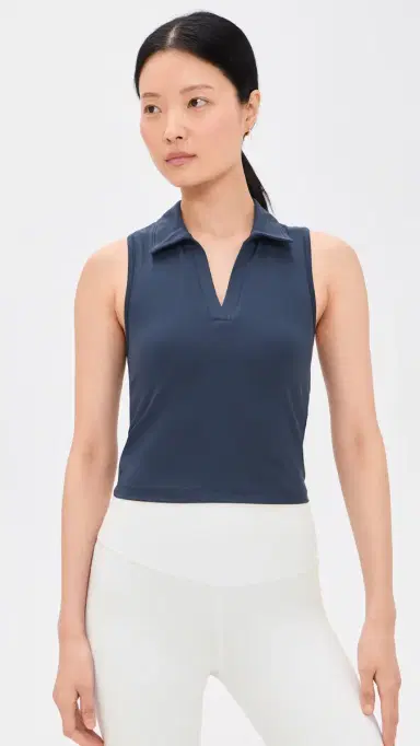 Beyond Yoga Sport Active Polo Tank Nocturnal Navy L | Thumbnail 2