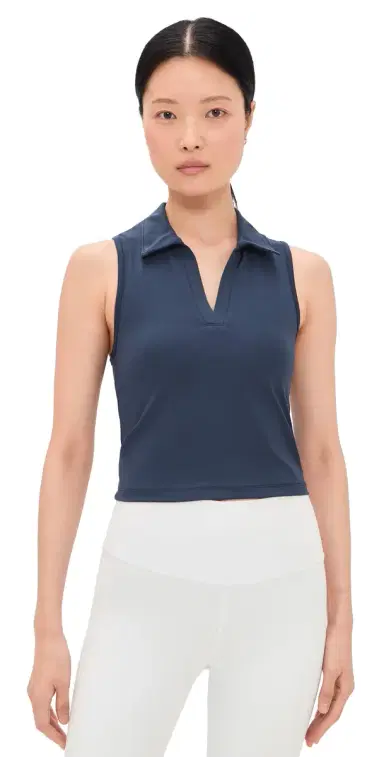 Beyond Yoga Sport Active Polo Tank Nocturnal Navy L | Thumbnail 1