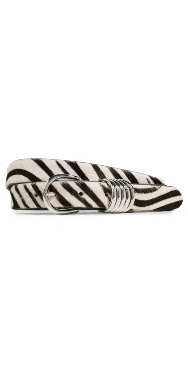 Anderson's Slim Semi Formal Pony Skin Leather Belt Zebra | Thumbnail 1 Anderson's Slim Semi Formal Pony Skin Leather Belt Zebra | Thumbnail 1