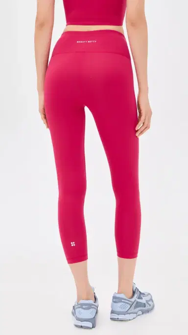 Sweaty Betty All Day Wrap Waist 7/8 Leggings Crimson Red L | Thumbnail 3 Sweaty Betty All Day Wrap Waist 7/8 Leggings Crimson Red L | Thumbnail 3