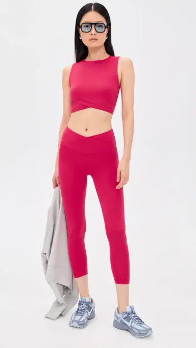 Sweaty Betty All Day Wrap Waist 7/8 Leggings Crimson Red L | Thumbnail 5 Sweaty Betty All Day Wrap Waist 7/8 Leggings Crimson Red L | Thumbnail 5