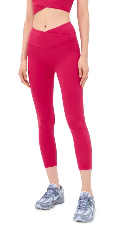 Sweaty Betty All Day Wrap Waist 7/8 Leggings Crimson Red L | Thumbnail 1 Sweaty Betty All Day Wrap Waist 7/8 Leggings Crimson Red L | Thumbnail 1