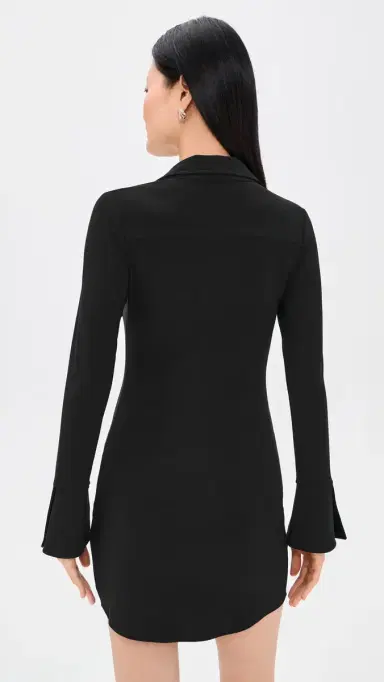 Alice + Olivia Freya Button Down Dress Black S | Thumbnail 3