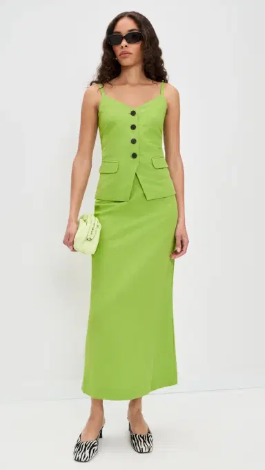 ALIGNE Mia Linen Mix Skirt Apple | Thumbnail 5