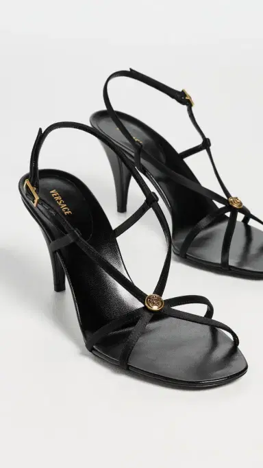 Versace T.80 Fabric Sandals 1B55J Black Gold '82 | Thumbnail 5 Versace T.80 Fabric Sandals 1B55J Black Gold '82 | Thumbnail 5