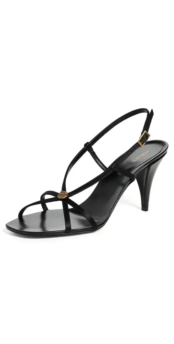 Versace T.80 Fabric Sandals 1B55J Black Gold '82