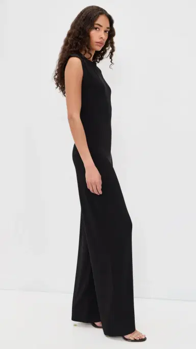 Norma Kamali Sleeveless Jumpsuit Black | Thumbnail 4