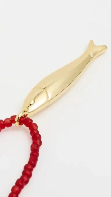 Madewell Large Sardine Beaded Necklace Antique Gold One Size | Thumbnail 5