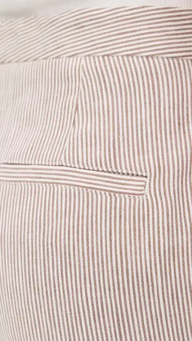 Vince Ticking Striped Crop Flare Trouser Taupe Wood 2 | Thumbnail 6 Vince Ticking Striped Crop Flare Trouser Taupe Wood 2 | Thumbnail 6