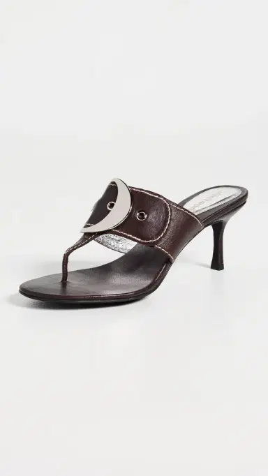 Jeffrey Campbell Solani Buckle Sandals Brown Silver 7 | Thumbnail 5