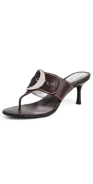 Jeffrey Campbell Solani Buckle Sandals Brown Silver 7 | Thumbnail 1
