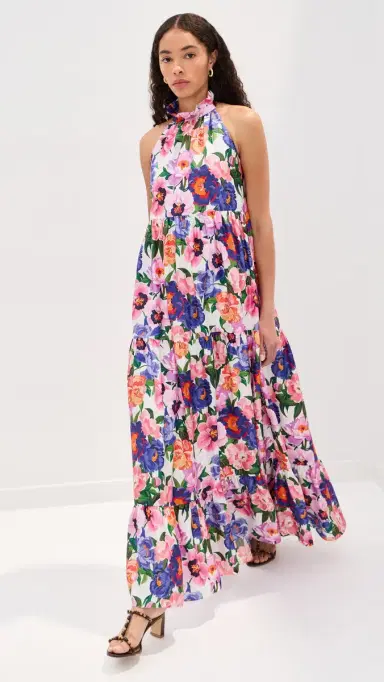 Borgo de Nor Pandora Dress Floral Candy | Thumbnail 2