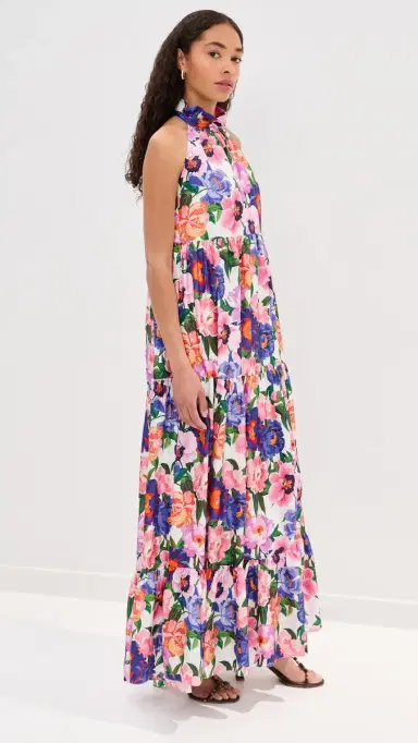 Borgo de Nor Pandora Dress Floral Candy | Thumbnail 4
