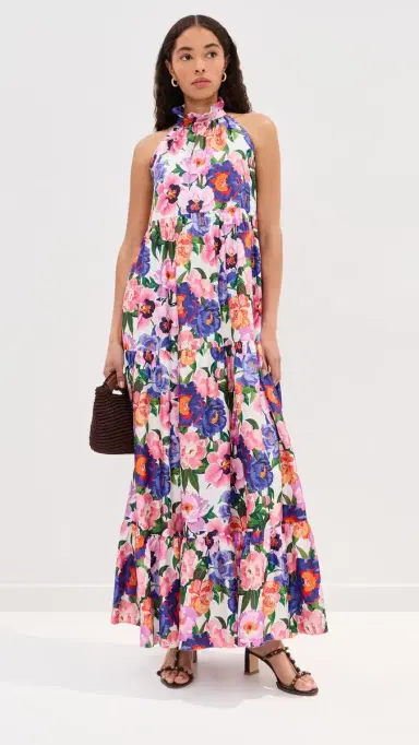Borgo de Nor Pandora Dress Floral Candy | Thumbnail 5