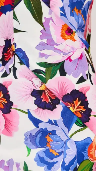 Borgo de Nor Olive Dress Floral Candy | Thumbnail 6