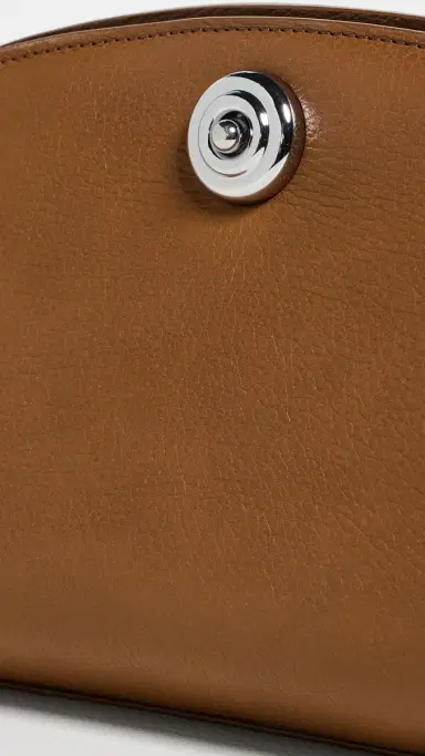 Liffner Pushlock Clutch Saddle Brown Silver Hardware One Size | Thumbnail 5 Liffner Pushlock Clutch Saddle Brown Silver Hardware One Size | Thumbnail 5