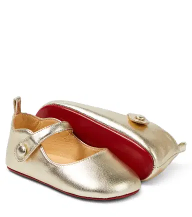 Christian Louboutin Kids Baby Love Chick leather ballet flats | Thumbnail 3
