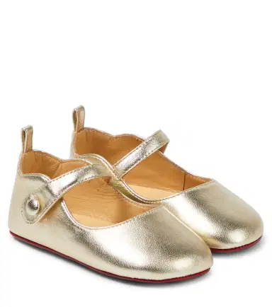 Christian Louboutin Kids Baby Love Chick leather ballet flats | Thumbnail 1