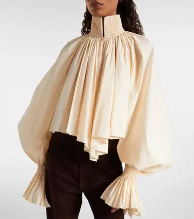 Khaite Durer cotton-blend blouse | Thumbnail 2