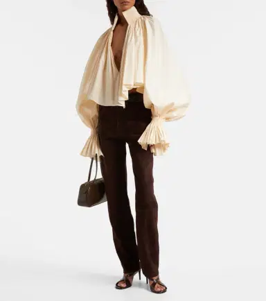 Khaite Durer cotton-blend blouse | Thumbnail 3
