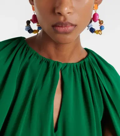 Oscar de la Renta Seaglass beaded clip-on earrings | Thumbnail 5