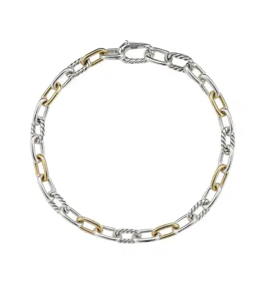 David Yurman DY Madison sterling silver and 18kt gold chain bracelet | Thumbnail 1 David Yurman DY Madison sterling silver and 18kt gold chain bracelet | Thumbnail 1